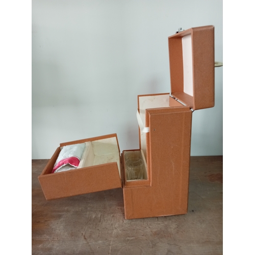 244 - A vintage picnic wine hamper