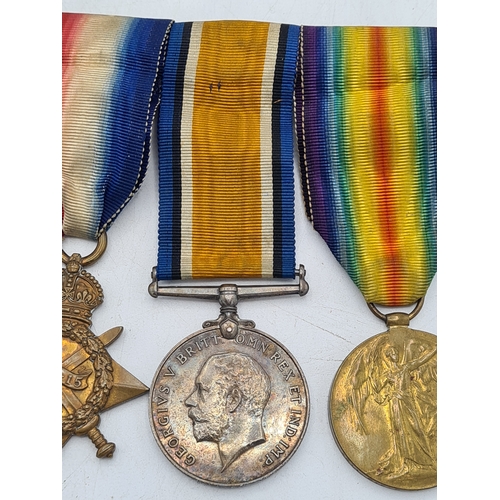 249 - A trio of WW1 medals to include 1915 star, war and victory medals. Harry Evans, 2511, 1/5th Gloucest... 
