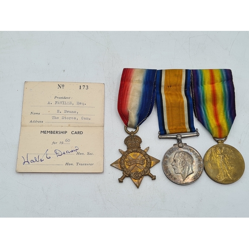 249 - A trio of WW1 medals to include 1915 star, war and victory medals. Harry Evans, 2511, 1/5th Gloucest... 