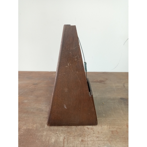 3 - Vintage Antique French Wooden Metronome Maelzel