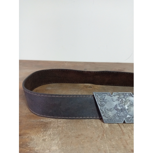 7 - Vintage Winchester Western Leather Belt Buckle USA