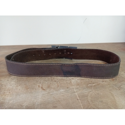 7 - Vintage Winchester Western Leather Belt Buckle USA