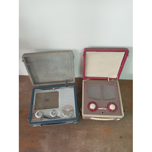 14 - Collection Of Two Vintage Portable Cased Radios Vidor & PYE

Untested From House Clearance