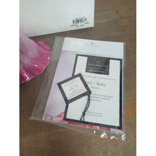 16 - Royal Doulton England Gemstones 'July - Ruby' Ceramic Figure