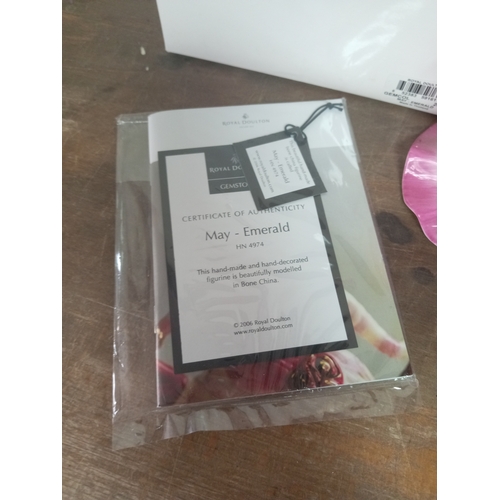 17 - Royal Doulton England Gemstones 'May-Emerald' Ceramic Figure