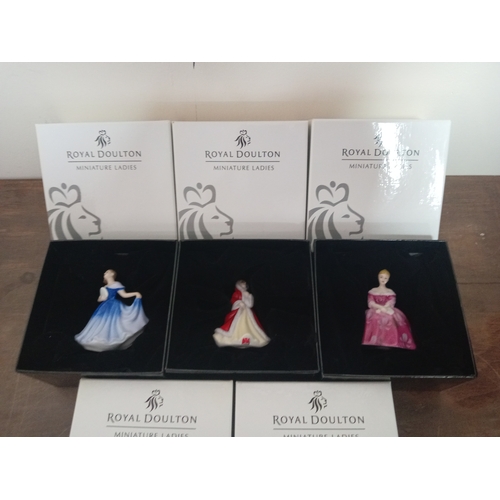 21 - Royal Doulton Miniature Ladies Lot Of 5 Ceramic lady Figures