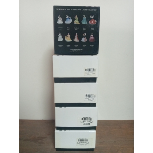 21 - Royal Doulton Miniature Ladies Lot Of 5 Ceramic lady Figures