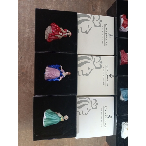 28 - Royal Doulton Miniature Ladies Lot Of 7 Ceramic Figures Boxed