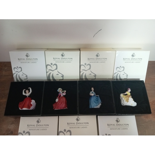 28 - Royal Doulton Miniature Ladies Lot Of 7 Ceramic Figures Boxed