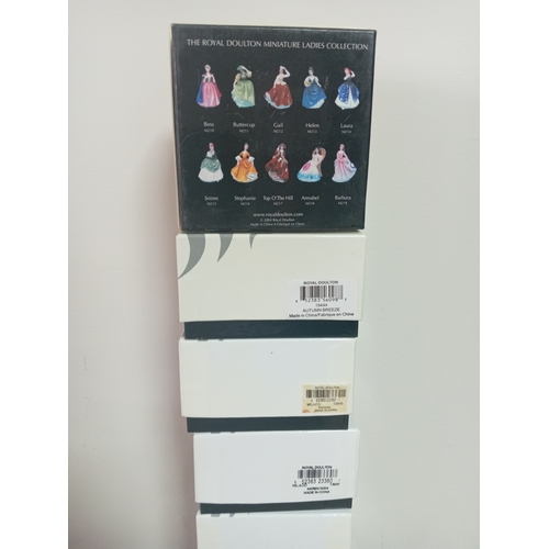 28 - Royal Doulton Miniature Ladies Lot Of 7 Ceramic Figures Boxed