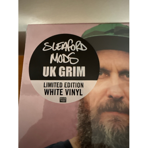 689 - Sleaford mods uk grim white vinyl  - Brand new and sealed vinyl record album