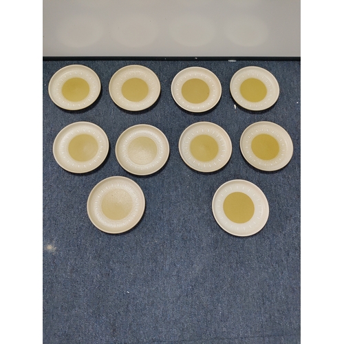 37 - A set of Denby ode tableware to include 8 x 10 inch plates, 6 x 8.5 inch plates, 10x  6.5 inch plate... 