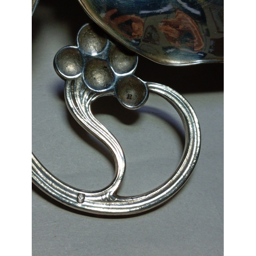 52 - A large WMF silver plate leaf dish. Length 29.5cm x Width 25cm.