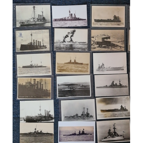 176 - A substantial collection of over 200 Warship postcards/ photographs and prints. Ships from the early... 