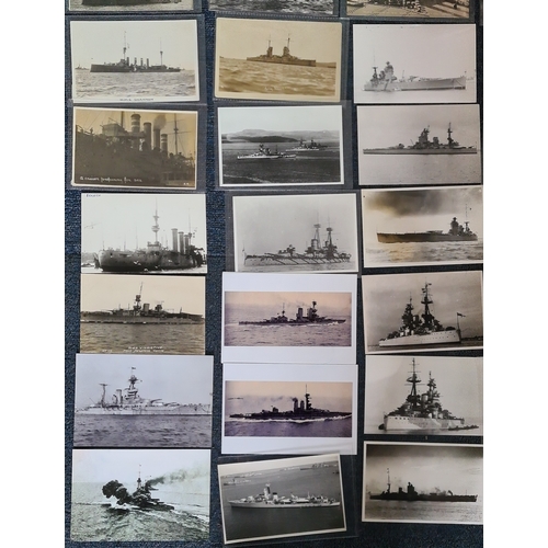 176 - A substantial collection of over 200 Warship postcards/ photographs and prints. Ships from the early... 