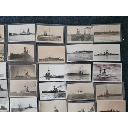 176 - A substantial collection of over 200 Warship postcards/ photographs and prints. Ships from the early... 