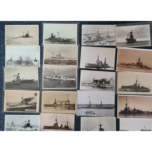 176 - A substantial collection of over 200 Warship postcards/ photographs and prints. Ships from the early... 