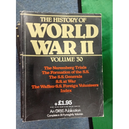 206 - Vintage The History Of World War II Fortnightly Volumes Magazines Bundle