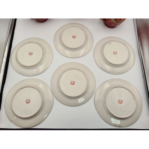11 - A vintage hand painted 1960's Japanese Satsuma Dragonware Moriage Tea Set, marked H H.P. (Kutani Hay... 