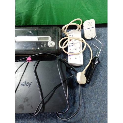 22 - Job Lot Of Electrical Items Including Sky Box, CD Micro System, Speakers & More
