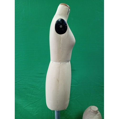 25 - Vintage Kennett & Lindsell Ltd Sewing Mannequin & An Antique Straw Mini Mannequin