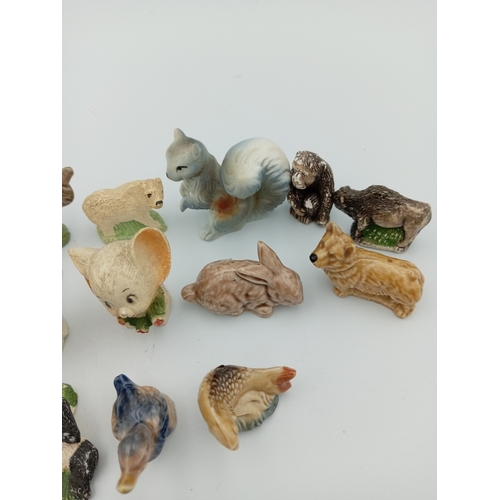 35 - Assortment Of Small Decorative Ceramic Animal Figures to include Victorian and Wade whimsies too
