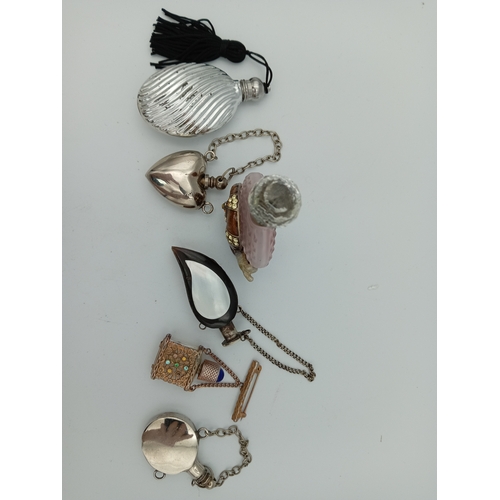 235 - Assortment Of Vintage Perfume Bottles Including A 1930's Scent Bottle Brooch