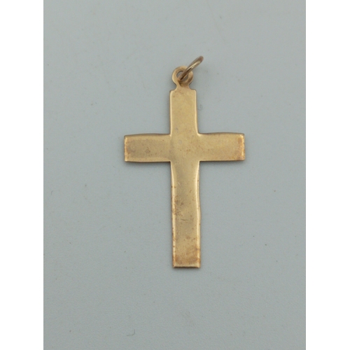 356 - A hallmarked 375 9ct Gold Cross hallmarked Birmingham