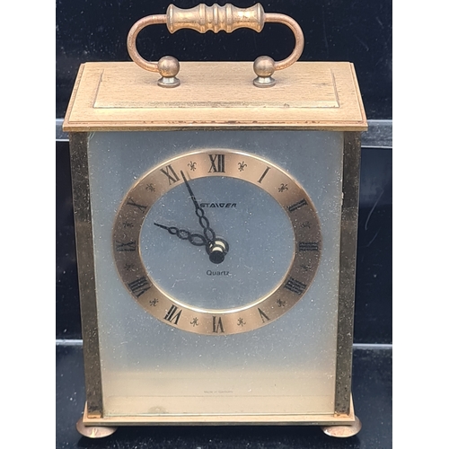 52 - A job lot of small items housed in a large black cash box (no key), items include clocks, various bo... 