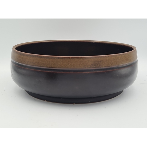 53 - 2 pieces of Denby Arabesque stoneware to include a lidded handled soup dish and a fruit/ salad bowl.