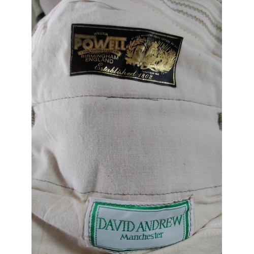 60 - A Collection of Fishing Equipment, to include; a sleeveless 'Garcia' Jacket, three pairs of beige tr... 