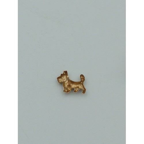 342 - A pair of 9ct Gold Scottie dog earrings.