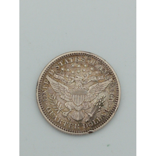 377 - 1906 D USA Quarter Dollar Denver Mint .900 Silver High Grade Super Details.