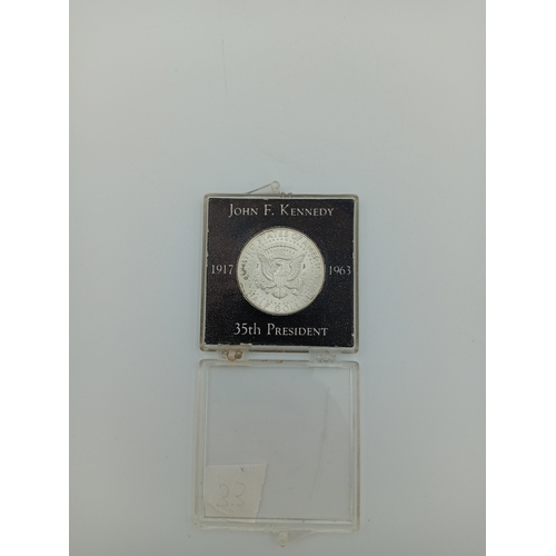 379 - 1965 Kennedy Half Dollar Cased .400 Silver Uncirculated