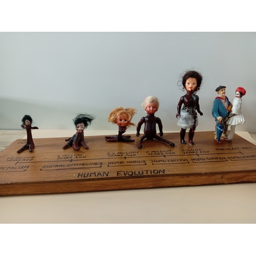 6 - The 'Evolution' of man with a twist by sculpture by W. Hudson.