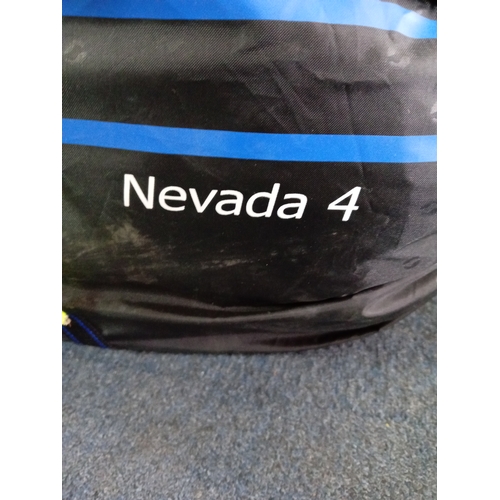 8 - A Outwell Nevada 4 tent, sleeps 3 people. (H 200cm x D 485cm x W 300cm) Only used once for a night i... 