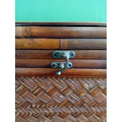 13 - A Chinese style chest & 5 cameras, a camera flash unit & palm personal digital assistant inside (H 2... 