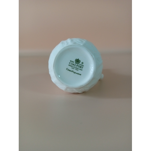 18 - WedgeWood bone China tea set + Coalport oil cruet and sugar bowls