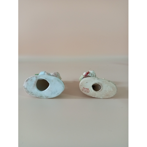 23 - Hummel ceramic figures, 4 kids playing with animals and 2 playing with instruments, made in occupied... 