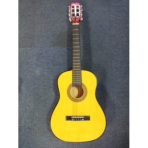 26 - Elevation children's acoustic guitar with guitar case (Height 86cm)