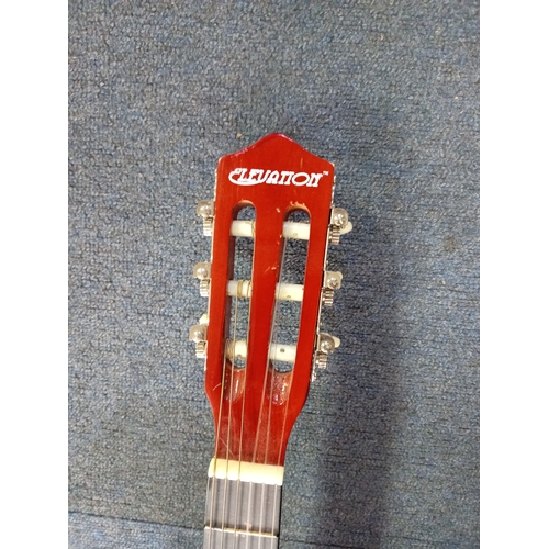 26 - Elevation children's acoustic guitar with guitar case (Height 86cm)