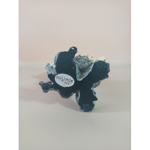 27 - Nemesis Now fairy elf with owl on tree branch model (Height 21.5cm)