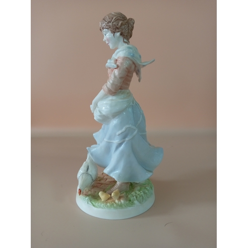 30 - Royal Worcester Old country ways 'a farmers wife' fine bone china lady figurine