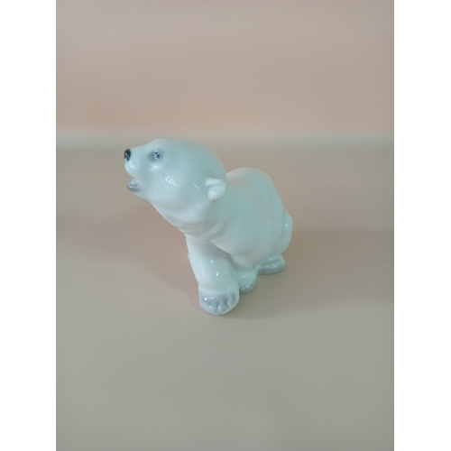 32 - Vintage Russian/ USSR Lomonosov white polar bear ceramic model