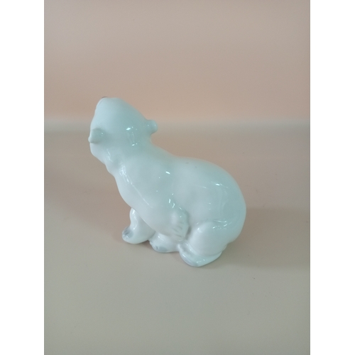 32 - Vintage Russian/ USSR Lomonosov white polar bear ceramic model