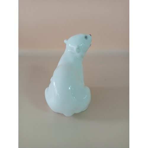 32 - Vintage Russian/ USSR Lomonosov white polar bear ceramic model