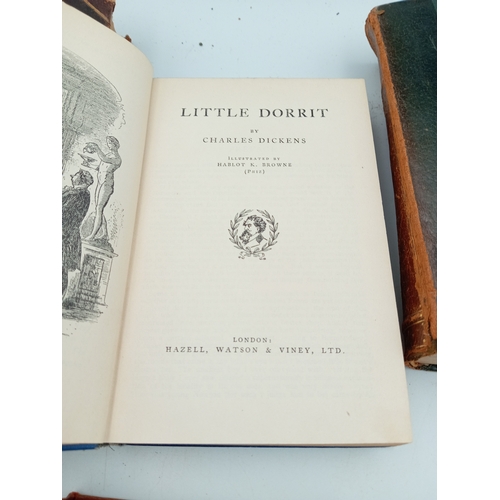 35 - Assortment Of Early 20th Century Books Including: The Posthumous Papers Of The Pickwick Club, The Li... 