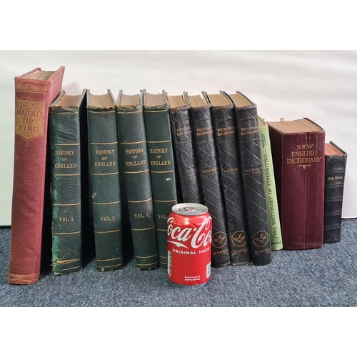 38 - A collection of 12 vintage hard back books to include: 25 years of His Majesty King George V; Histor... 