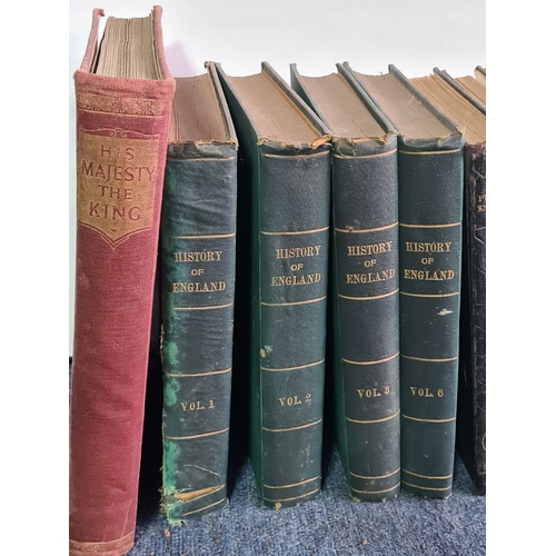 38 - A collection of 12 vintage hard back books to include: 25 years of His Majesty King George V; Histor... 