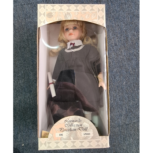 40 - A collection of 6 Leonardo Collection Porcelain Dolls in original boxes. Included are: Amanda; John;... 
